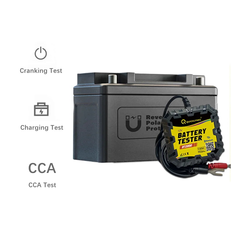 Monitor de batería de coche arranque y carga CCA probador de batería aplicación para Android IOS Bluetooth 4,0 12V